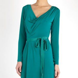 Diane von Fursternberg Emerald Faux Wrap Dress